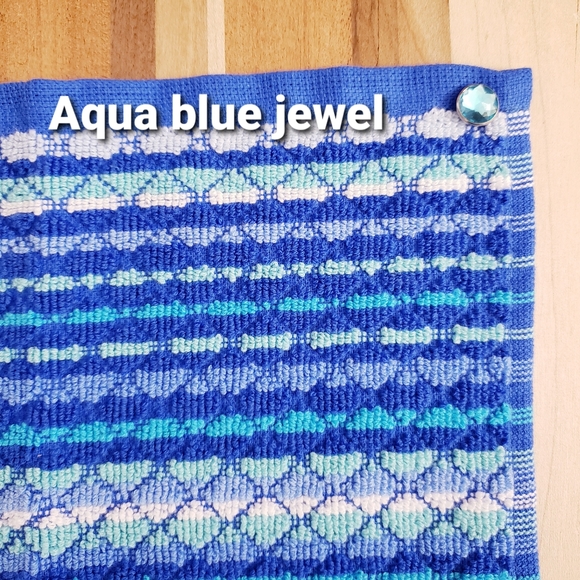 #9044 ●NEW! DIAMOND Pattern Hang'N'Snap HAND Towel *Select your snap - Picture 11 of 16